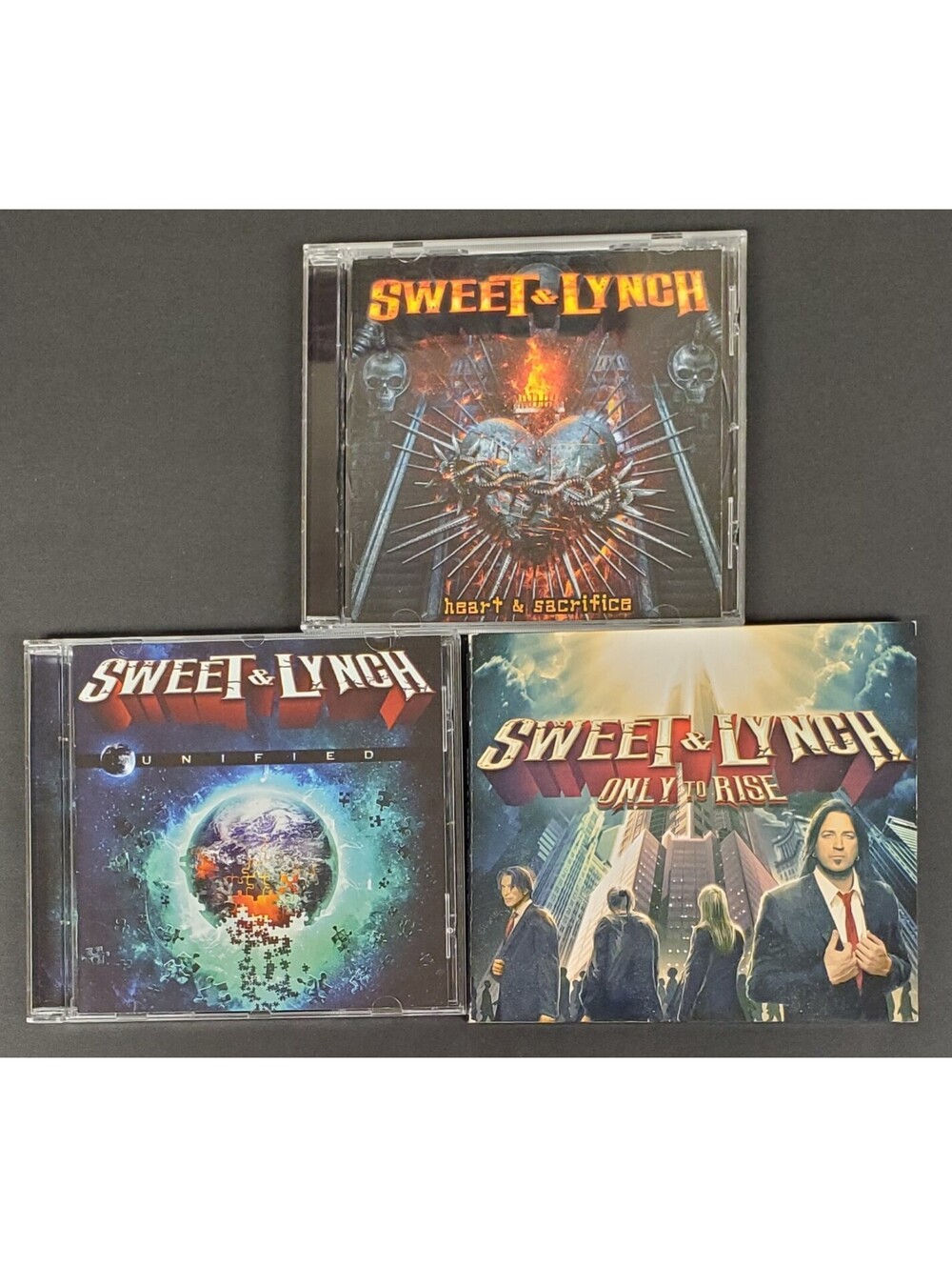 Sweet & Lynch Rock/Metal CD Album Set - Heart & Sacrifice, Unified, Only to Rise